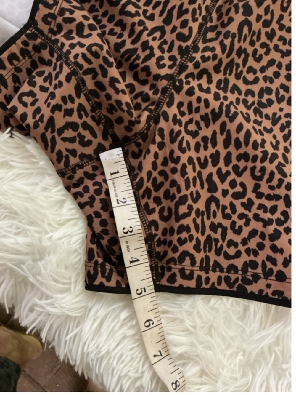 Women's Lands' End Plus 18 Brown Black Leopard Print Athletic Shorts - Picture 8 of 12